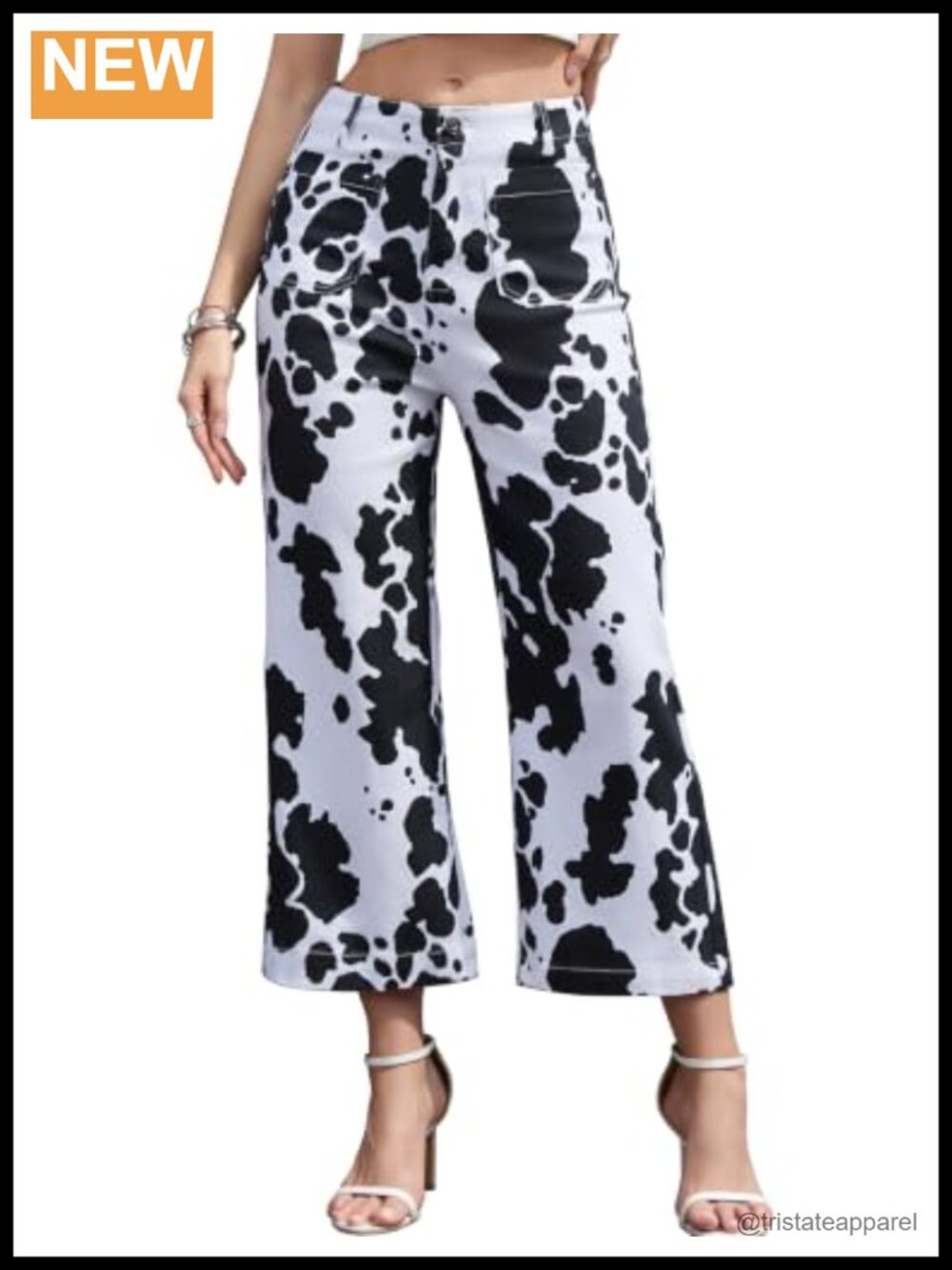 Cropped Straight Leg Jeans Mid Rise Button Zip Pockets Casual Western Festival